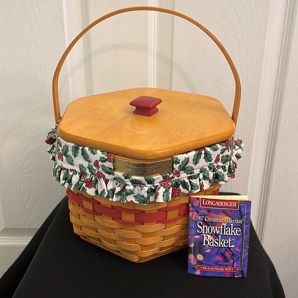 Longaberger Christmas Collection, 1997 Edition Snowflake Basket